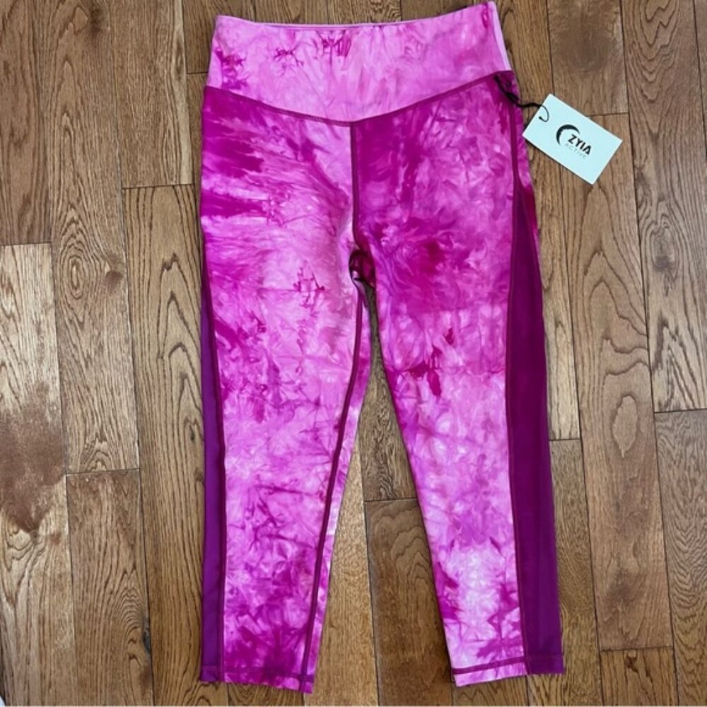 Zyia Fuchsia Hendrix Mesh Light nTight HiRise Capri 2068NWT